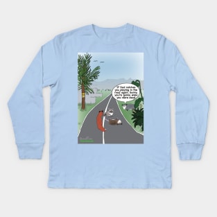 Playing dead Kids Long Sleeve T-Shirt